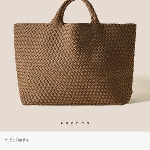 Naghedi St. Barths Large Woven Tote Bag in Mink